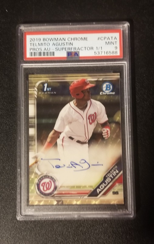 Telmito Agustin 2019 Bowman Chrome SUPERFRACTOR 1/1 PSA 9!!!!!!!!!!!