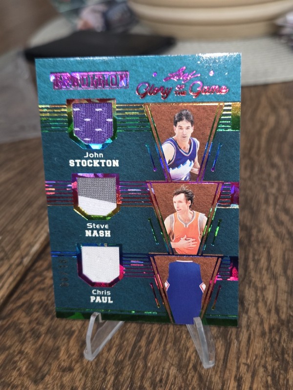 2025 Leaf Glory of The Game Used Jersey #/15 John Stockton Steve Nash Chris Paul