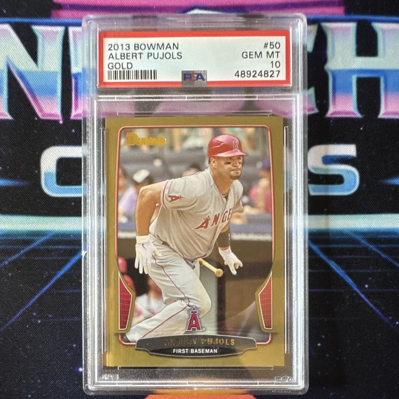 Bowman 2013 Gold Albert Pujols #50 Los Angeles Angels PSA 10 Graded
