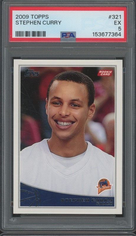 2009 Topps #321 Steph Stephen Curry RC Rookie EX PSA 5