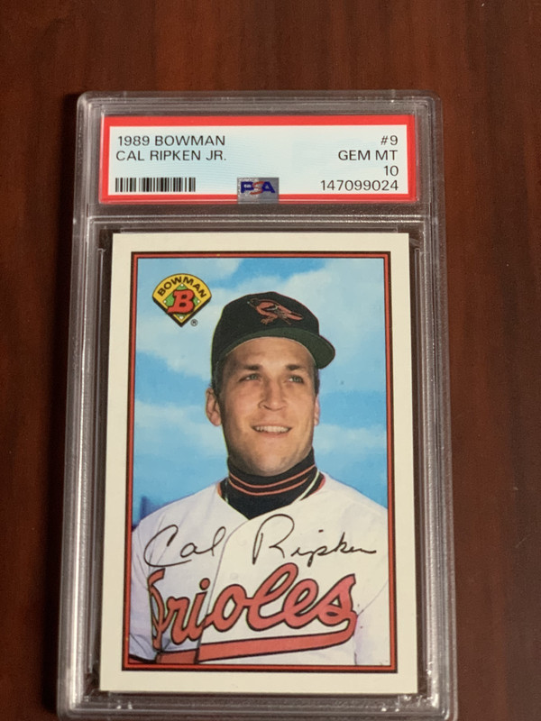 1989 Bowman Cal Ripken Jr HOF Card #9 graded PSA 10 Pop-10=258