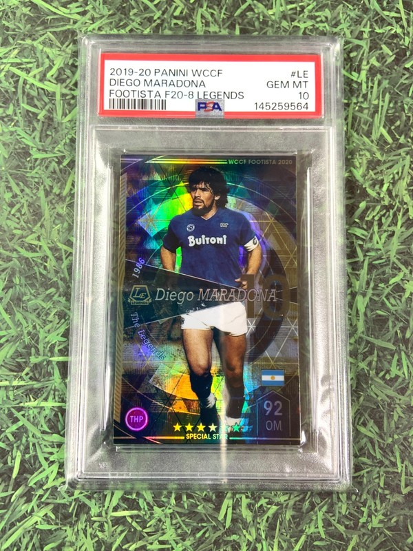 PSA10 DIEGO MARADONA 2019 PANINI WCCF FOOTISTA F20-8 THE LEGENDS LE