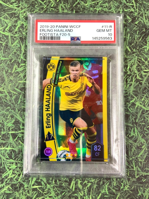 PSA 10 ERLING HAALAND 2019 PANINI WCCF FOOTISTA F20-5 #11-R ROOKIE RC