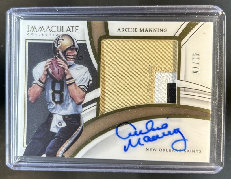 2022 Immaculate Archie Manning Premium Patch Auto Autograph #/75 #PPA-ARM