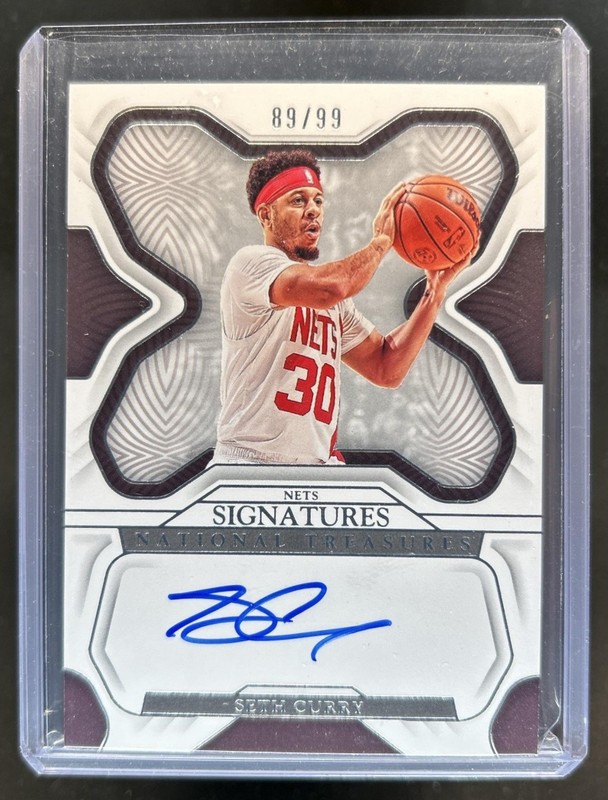 2022-23 Panini National Treasures Seth Curry Signatures Auto Autograph #/99 Nets