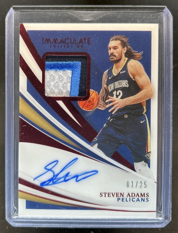 2020-21 Panini Immaculate Steven Adams Patch Auto Autograph Red #/25 Pelicans
