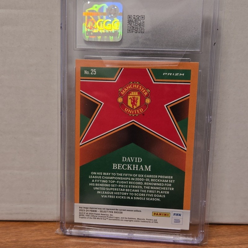 Panini 2023-24 Select FIFA Select Stars David Beckham #25 Prizm CGC 9.5 view 2