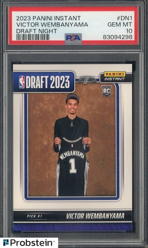 2023 Panini Instant Draft Night #DN1 Victor Wembanyama Spurs RC Rookie PSA 10