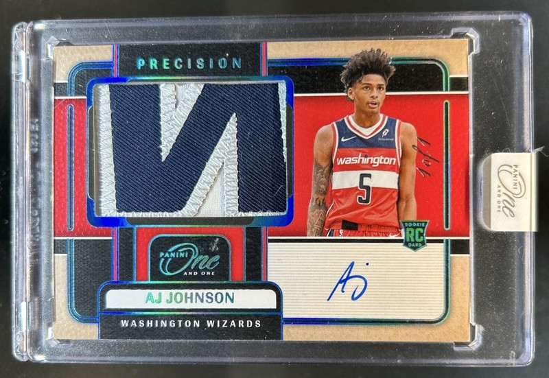 2024-25 One and One AJ Johnson Precision Auto Autograph RC Patch Platinum #1/1