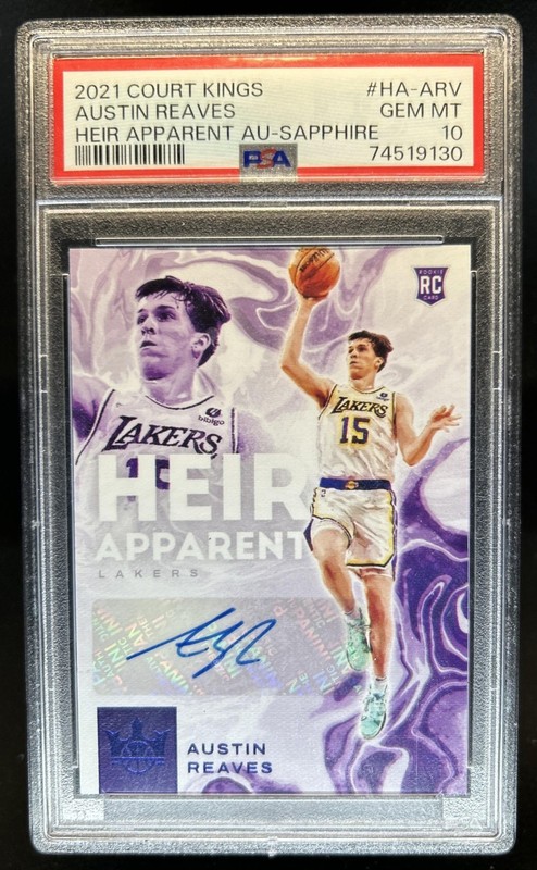 2021-22 Court Kings Austin Reaves Heir Apparent RC Sapphire Auto #/25 PSA 10