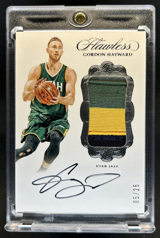 2016-17 Panini Flawless Gordon Hayward Vertical Patch Auto Autograph #/25 Jazz