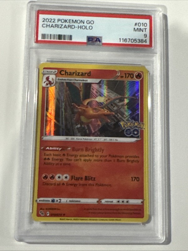 2022 Pokemon GO Charizard Holo #010 PSA 9 MINT