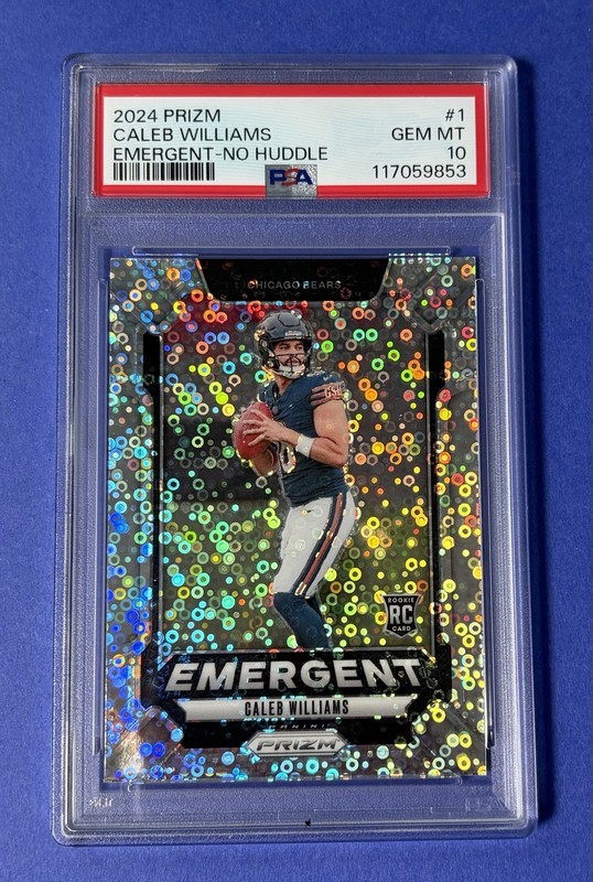2024 Prizm Caleb Williams Bears Emergent No Huddle #1 PSA 10 GEM MT