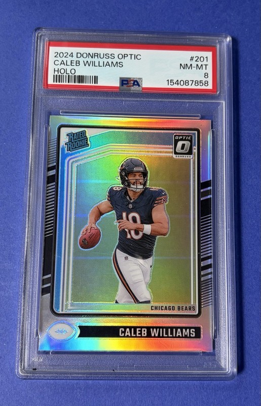 2024 Donruss Optic Caleb Williams Bears Holo #201 PSA 8 NM-MT