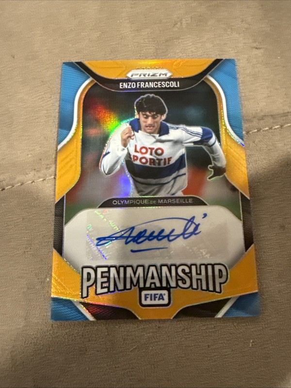 2025-26 Panini Prizm FIFA Enzo Francescoli Penmanship Gold Prizm Auto #/5
