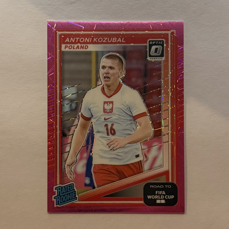2025 Panini Donruss Optic Road FIFA World Cup Antoni Kozubal Pink Velocity /99