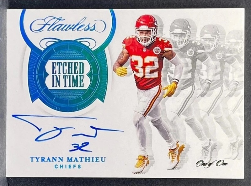 2020 Panini Flawless - Tyrann Mathieu Etched in Time Autograph Platinum AUTO 1/1