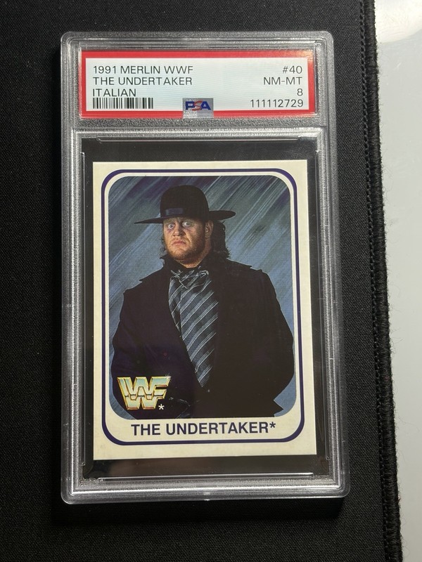 1991 Merlin WWF The Undertaker #30 Italian PSA 8 - RC