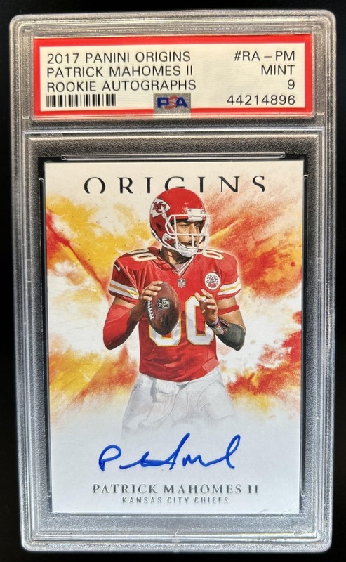 2017 Panini Origins Patrick Mahomes II Auto RC #RA-PM Chiefs PSA 9 Rookie
