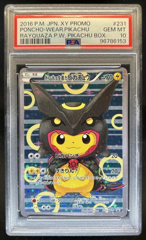 2013-2017 Pokemon XY Promos JP - XY-P Poncho-wearing Pikachu #231/XY-P PSA 10