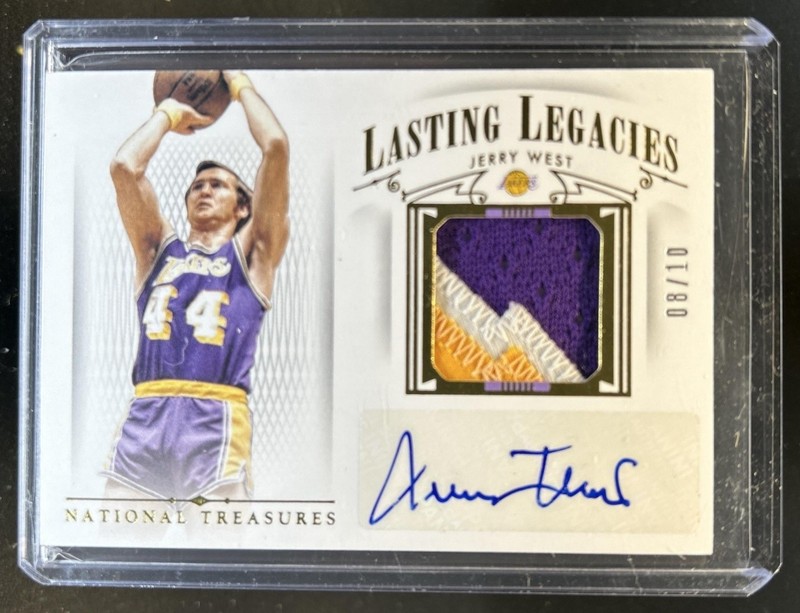 2014-15 National Treasures Jerry West Lasting Legacies Patch Auto Autograph #/10