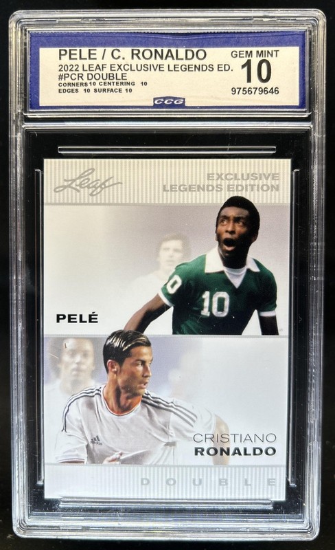 2022 Leaf Exclusive Legends Pele Christiano Ronaldo Double CCG 10 #PCR