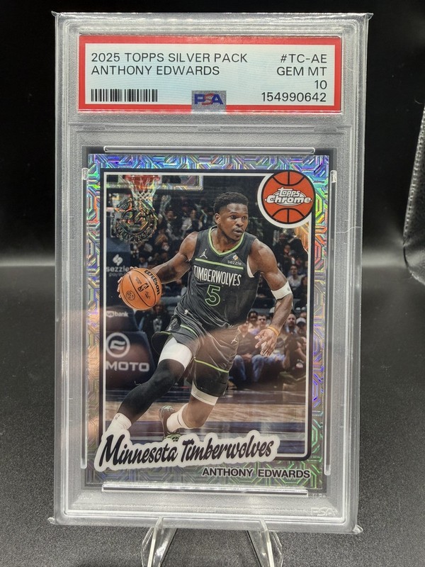 2025-26 Topps Silver Pack Anthony Edwards #TC-AE PSA 10 