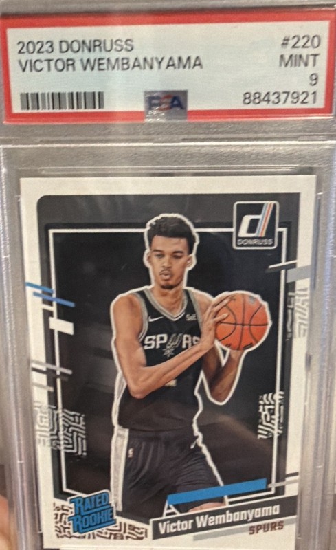 2023-24 Panini Donruss Rated Rookie Victor Wembanyama #220 PSA 9 Spurs