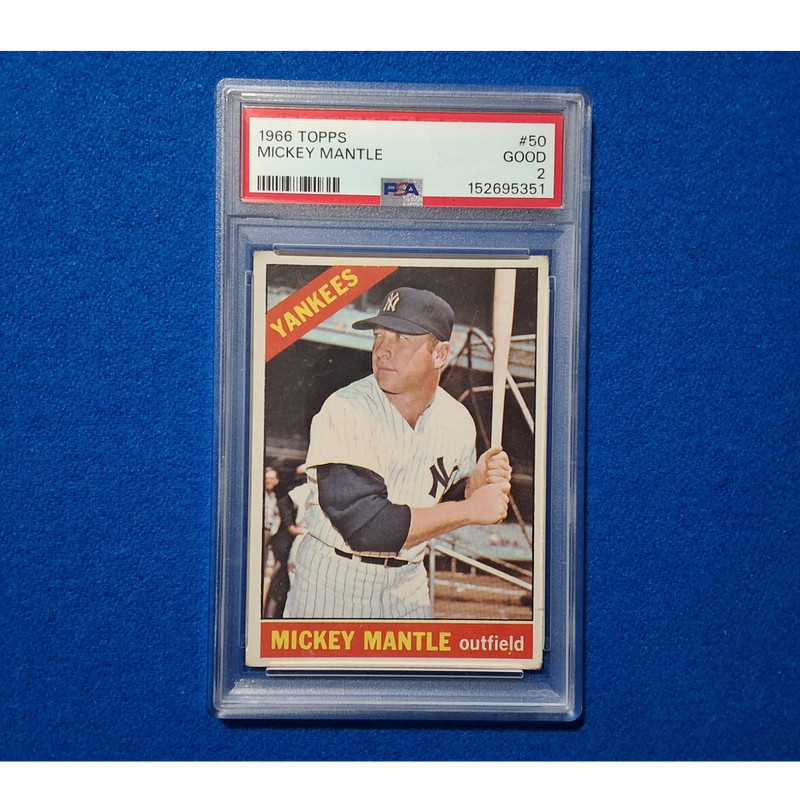 1966 Topps Mickey Mantle("the Mick")#50 New York Yankees PSA 2 Graded