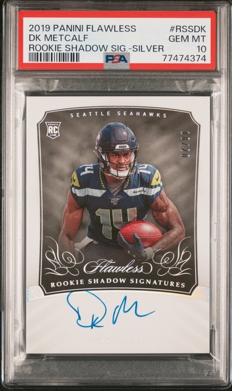2019 Flawless DK Metcalf RC Auto PSA-10 Silver /20 SSP Seahawks 🔥🔥🔥 Pop 2