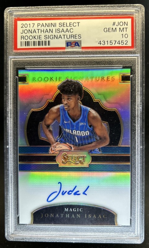 2017-18 Panini Select Jonathan Isaac Rookie RC Auto #/199 Magic PSA 10 GEM MINT