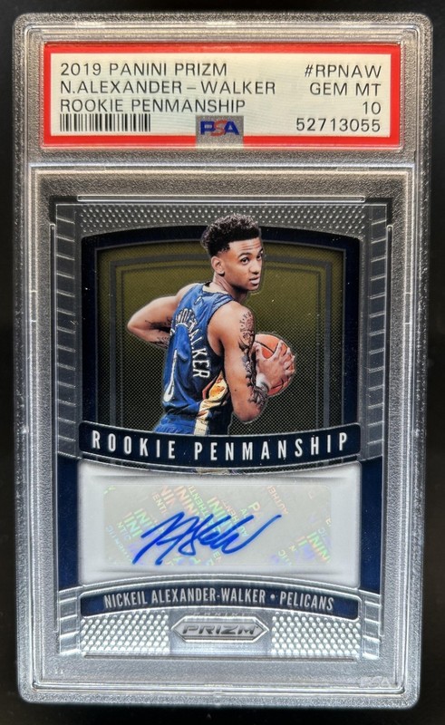 2019-20 Prizm Nickeil Alexander-Walker Rookie Penmanship Auto RC #RP-NAW PSA 10