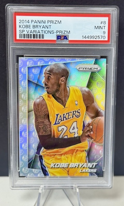 2014-15 Panini Prizm Short Prints Kobe Bryant #8 Silver Prizm PSA 9 Low Pop SP