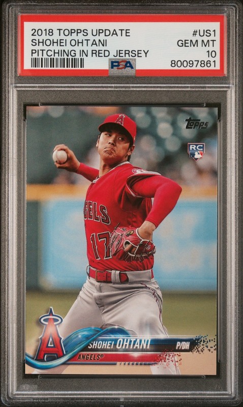 2018 Topps Update Series SHOHEI OHTANI #US1 PSA 10 Rookie RC Angels Dodgers MVP