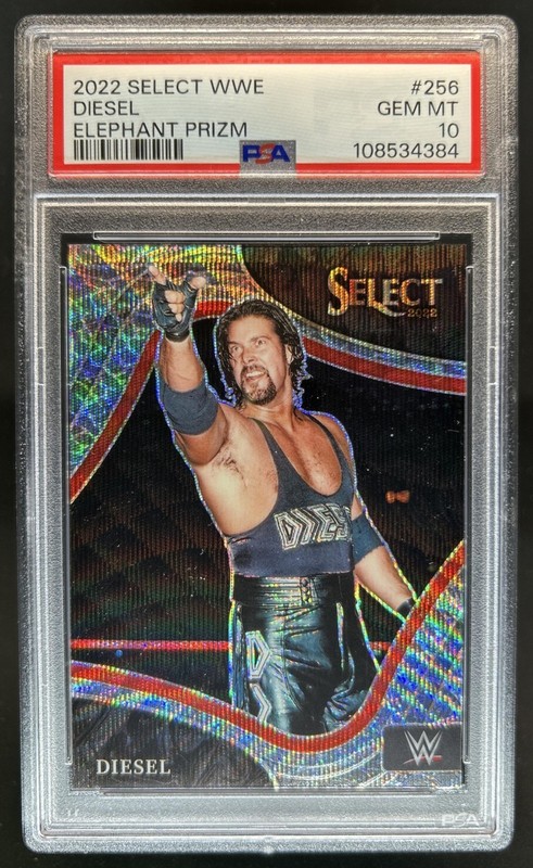 2022 Panini Select WWE Diesel Elephant Prizm SSP Ringside #256 PSA 10 GEM MINT