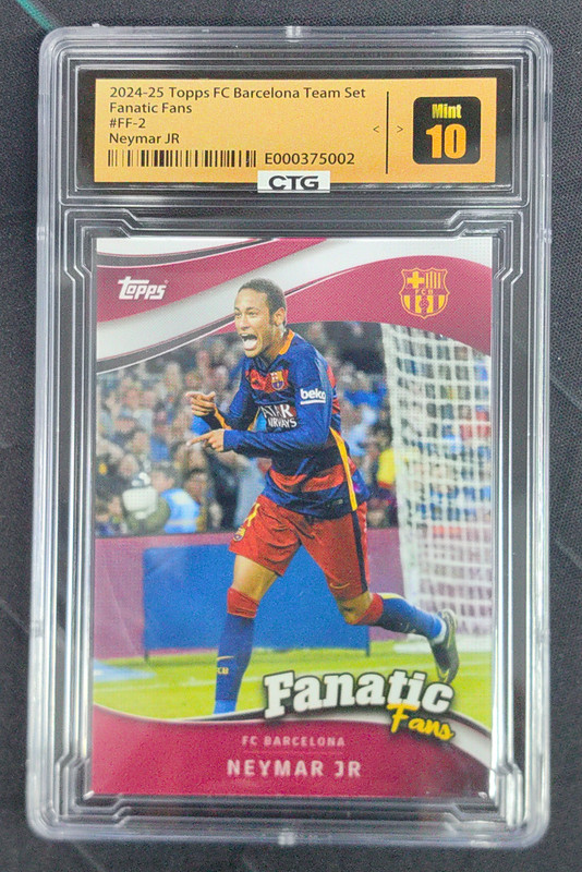 2024 Topps FC Barcelona Team Set Neymar Jr Fanatic Fans #FF-2 Grade 10