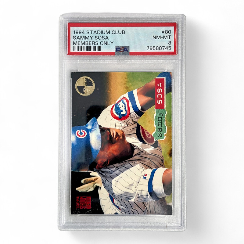 1994 Topps Stadium Club Sammy Sosa Members Only #80 Graded NM-MT PSA 8