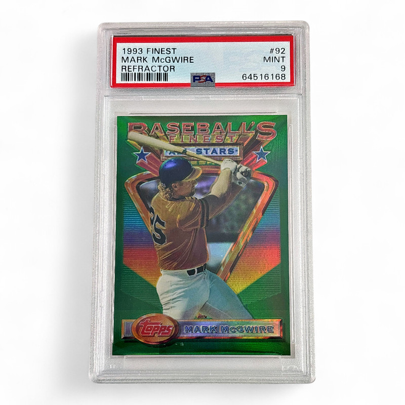 1993 Finest Mark McGwire Refractor #92 Graded Mint PSA 9