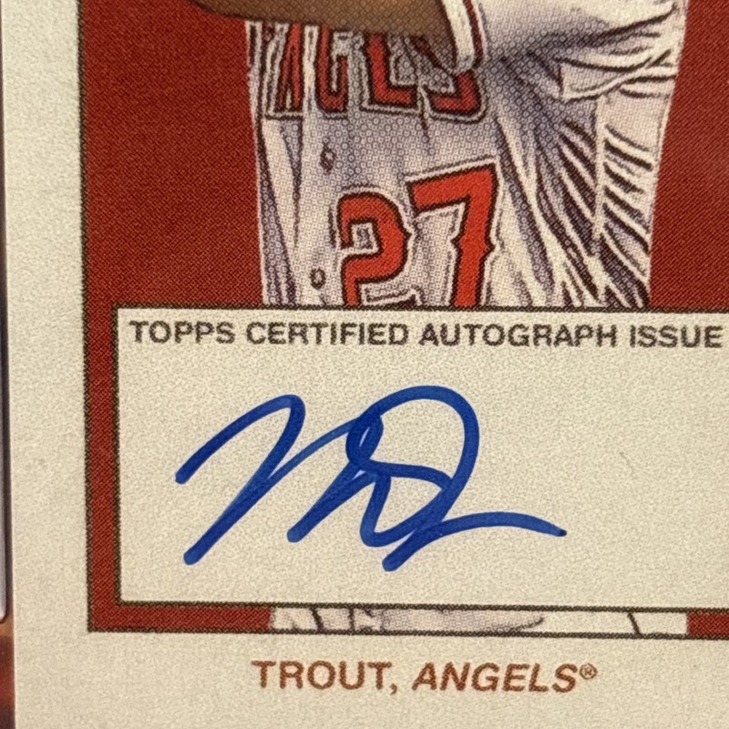 MIKE TROUT 2023 Topps 206 T206 High Series ON-CARD AUTO Angels PSA 9!!  view 2