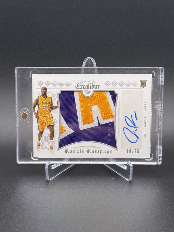 2014-15 Panini Excalibur Julius Randle Rookie Rampage Jumbo Patch Auto /25 #11