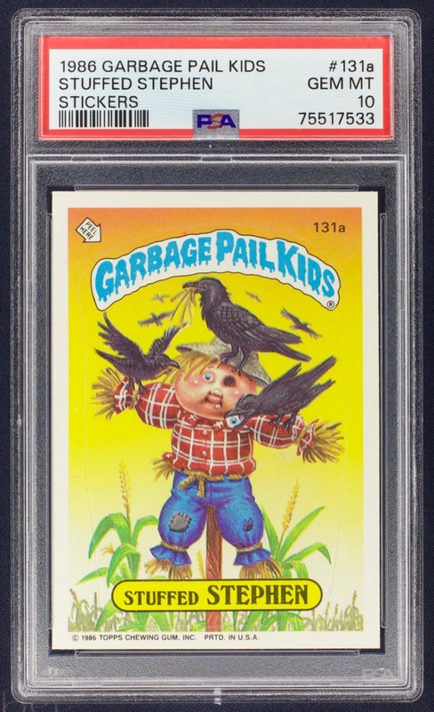 1986 Topps GPK Garbage Pail Kids Stuffed Stephen #131a Series 4 Gem PSA 10