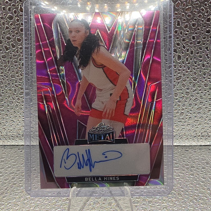 2024 Leaf Metal Women of Sport Bella Hines Pink Lava Auto  BA-SS3 1/1  LSU  TCU
