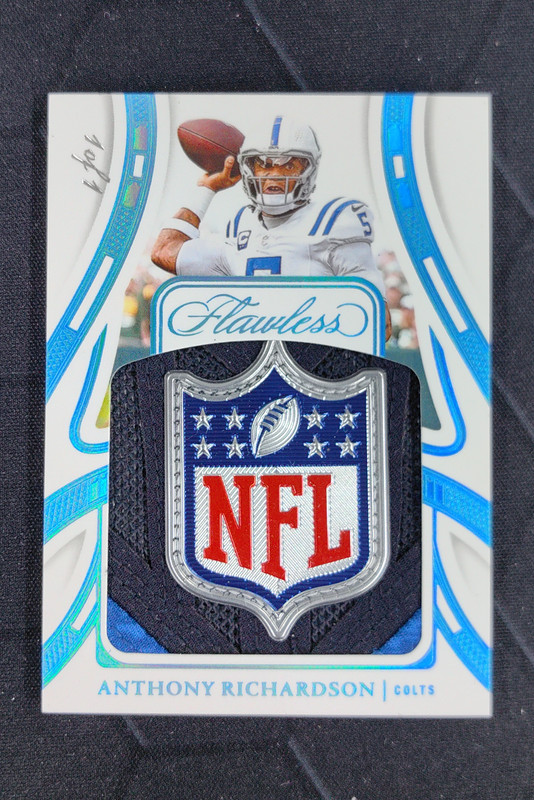 2024 Panini Flawless Anthony Richardson NFL Shield Patch Platinum 1/1