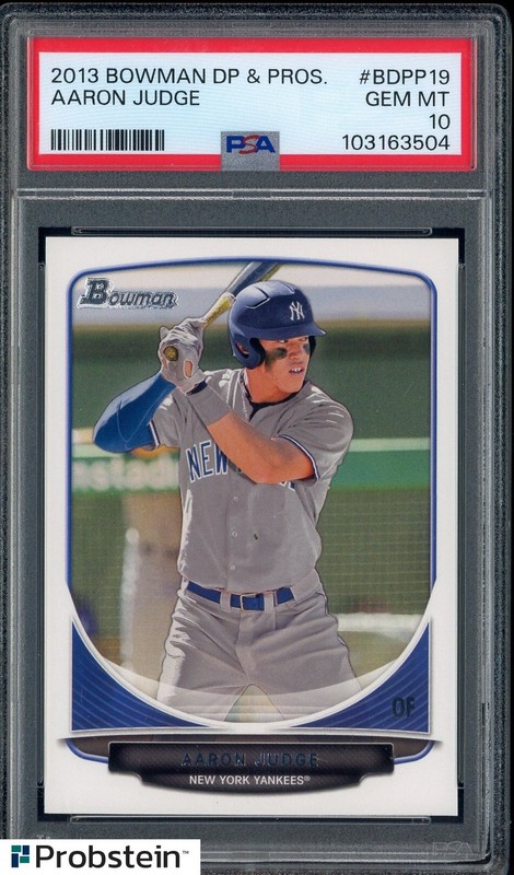 Auction #4 2013 Bowman DP & Prospects Aaron Judge Yankees RC Rookie PSA 10