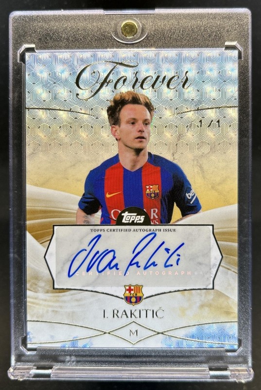 2025-26 Topps Barcelona Forever Ivan Rakitic Legend's Auto Gold FoilFractor #1/1
