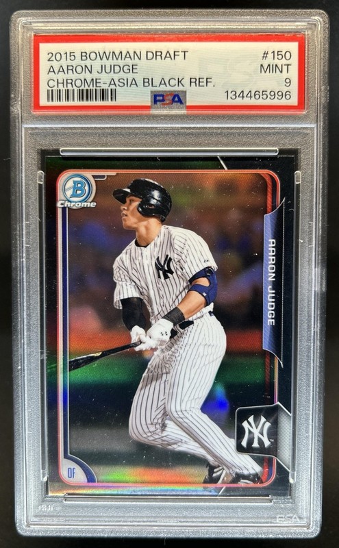 2015 Bowman Draft Aaron Judge Chrome Asia Black Refractor #150 Yankees PSA 9