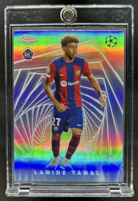 2023-24 Topps Chrome UEFA Lamine Yamal Hobby Masters RC Rookie #HB-2 Barcelona