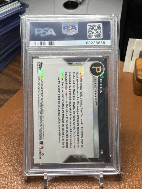 Oneil Cruz 2022 Topps Now #800 RC PSA 10 Pittsburgh Pirates view 2