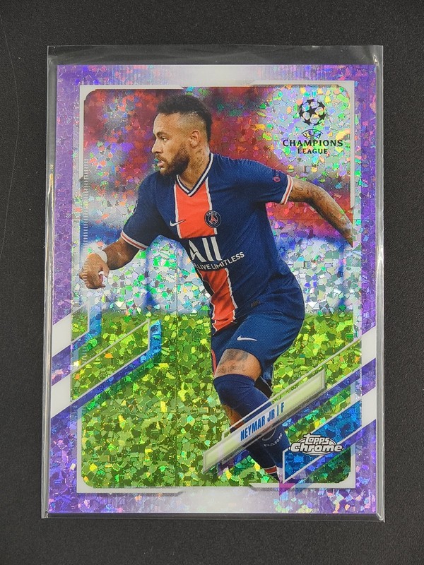 Neymar Jr 2020-21 Topps Chrome UEFA Purple Mini-Diamond 016/250 [3hk