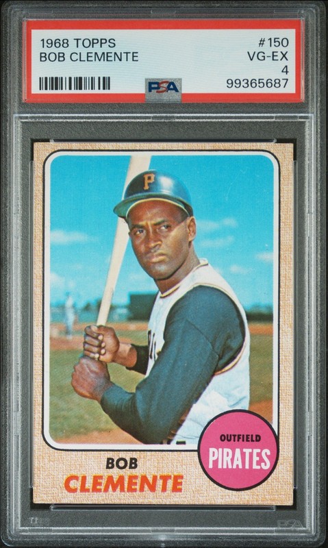 1968 Topps Roberto Clemente PSA 4 #150 Pirates Really SHARP GREAT EYE APPEAL!